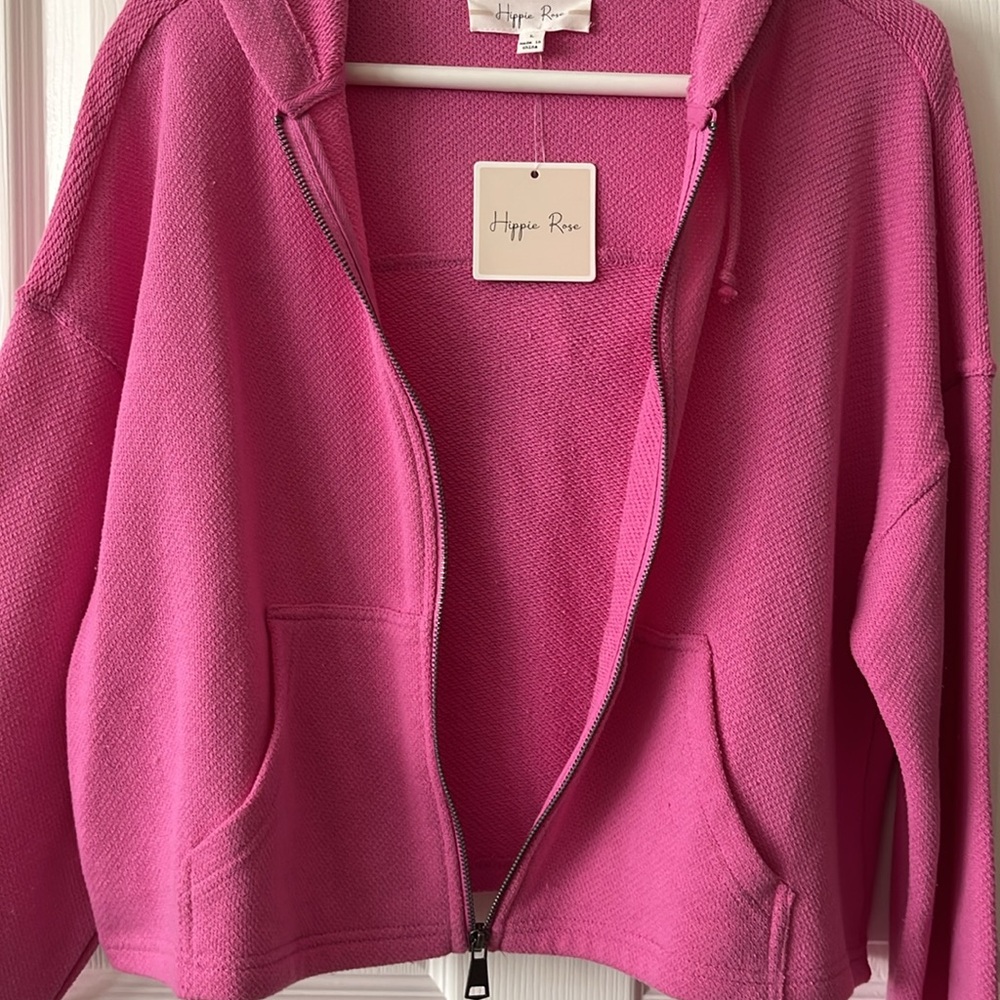 HIPPIE ROSE Pink Zip Top Jacket - Picture 7 of 13